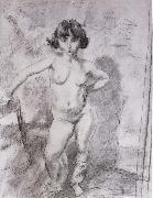 Jules Pascin Naked maiden Keludina France oil painting artist
